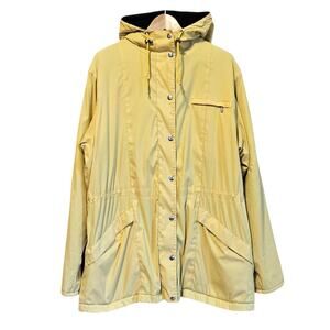 Nordstrom Women’s Hooded Berber Fleece Lined Jacket Mustard Yellow Size Large